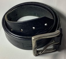 Vintage Genuine Harley Davidson Black Leather Belt with removable H-D Buckle