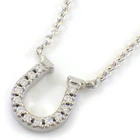 Tiffany & Co. Necklace Horseshoe Diamond 750(18K) White Gold