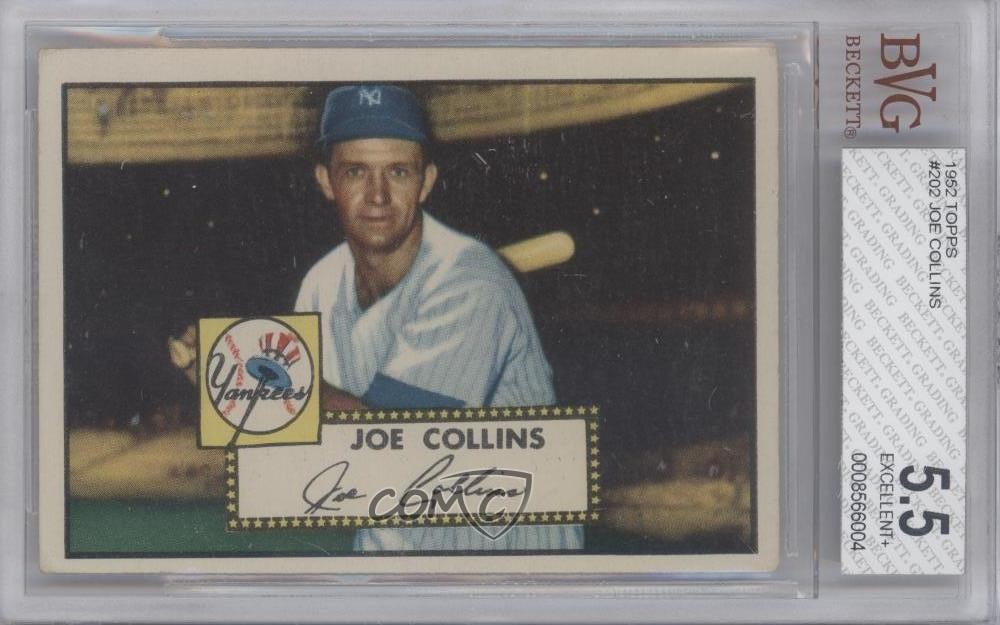 1952 Topps Joe Collins #202 BVG 5.5 0q3