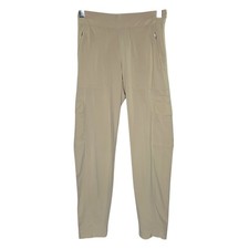 Athleta Chelsea Cargo City Pants Womens 2 Abalone Grey Beige Pull On Active