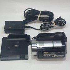 Sony Handycam HDR-SR10 Digital Camcorder W/ Cradle Power Cord Tested NO BATTERY