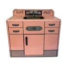 Vintage 1950s Wolverine Pink Tin Litho Toy Kitchen Sink - Mid Century Dolls