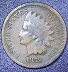 1878  Indian Cent GOOD Condition | Nice Coin RC41