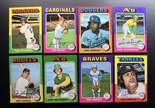 1975 Topps Vintage 8 Card Lot.