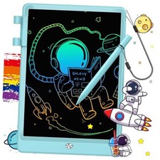LCD Writing Tablet, Doodle Board Toys 11"W x 7.5"H Delightful Dolphin Blue