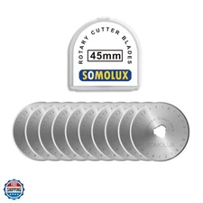 Rotary Cutter Blades 45mm 10 Pack Refill Fits OLFA,DAFA,Truecut Replacement, ...