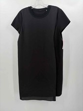 Elie Tahari Black Size Medium Knee Length Short Sleeve Dress