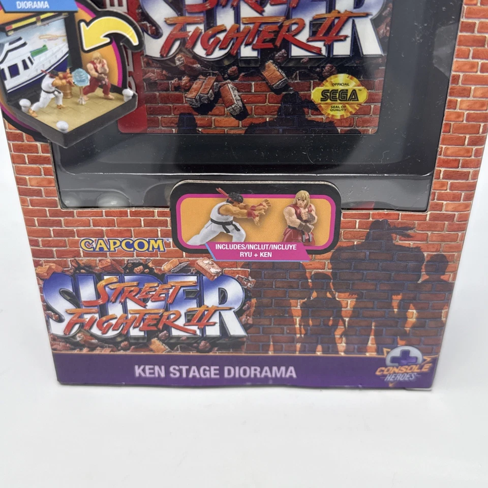 Sega Genesis Console Heroes Street Fighter Ken & Ryu Stage Diorama - New In Box! - Image 3 of 4
