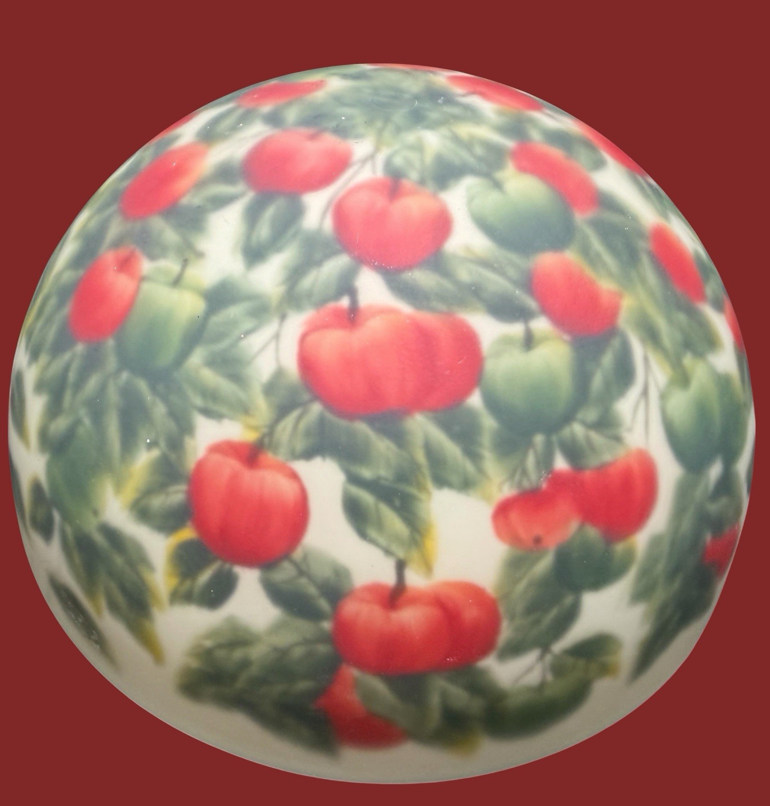 Arts And Crafts Reverse Painted Apple Blossom Lampshade Vintage Replacement