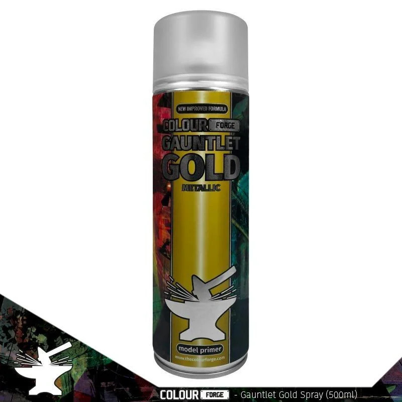 Colour Forge Gauntlet Gold Spray 500ml | Primer UK Only | Warmodels