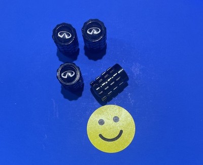  4x Black Tire Valve Stem Caps Covers For Infiniti