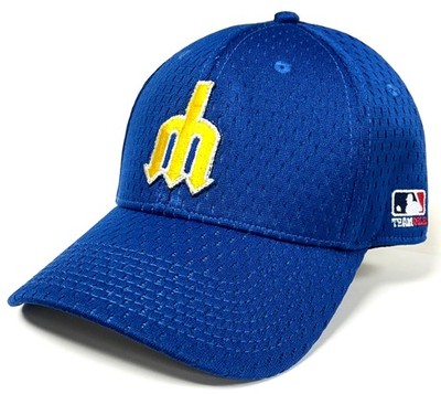 Seattle Mariners MLB OC Trident Vintage Blue Hat Cap Adult Flex Stretch Fit M/L