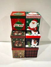 Lindy Bowman Small Square Christmas Gift Boxes 10 Pack 3.15" Assorted Designs