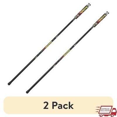 13ft Telescopic Black Widow Fishing Pole Ready Rig W/ Monofilament Line & Hooks