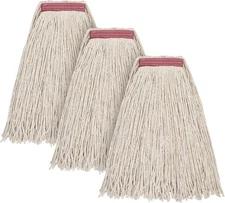 Matthew Cleaning 16oz 3Pack Cotton Floor Mop Refills Universal Head White