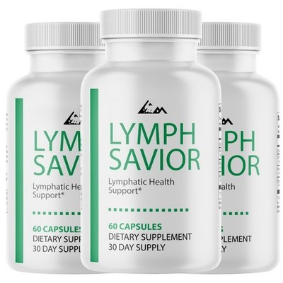 Lymph Savior Supplement Capsules for Lymphatic Health Support - 3 Bottles