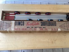 Vintage Dimco Free Glide Shuffleboard Set In Box No. 10 Indoor USA Made