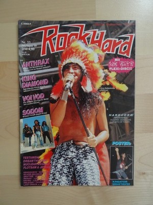 Rock Hard Nr. 33, Juli/August 1989, Magazin, Anthrax, Sodom