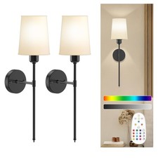 Battery Operated Wall Sconce Set of Two, Dimmable Sconces Wall Decor, Recharg...