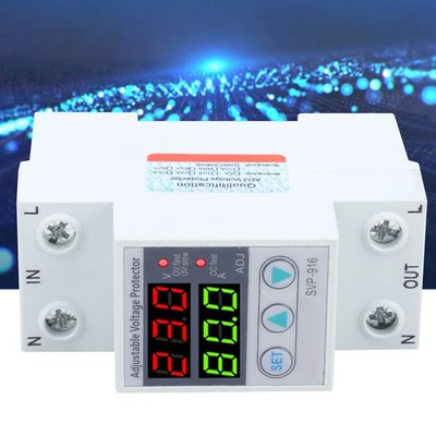 SVP 916 100 130VAC Adjustable Over And Under Voltage Protector Delay Reset Prote