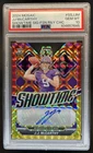 2024 Mosaic JJ McCarthy Showtime RC Choice Fusion Red Yellow Auto #SS-JJM PSA 10