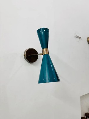 Brass Wall Sconce: Mid Century Italian Lighting