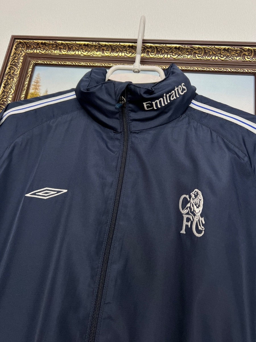 Vintage Umbro Chelsea Football Jacket Soccer Track Top Hooded