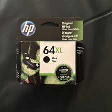 GENUINE HP 64XL BLACK INK CARTRIDGE N9J92AN - SEALED - EXP: July 2022