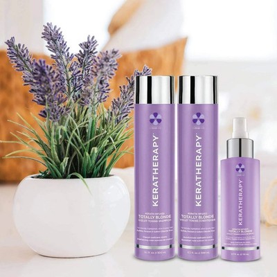 Keratherapy Violet-Based TOTALLY BLONDE COLLECTION Shampoo + Condition + Toning