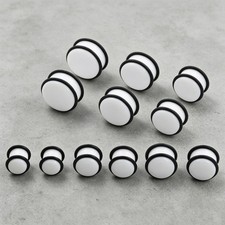 12PCS Acrylic Ear Gauges Plugs 00G-20MM Ear Stretching Set O-Ring Expander Kit