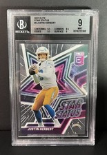 2021 Panini Donruss Elite Star Status #SS5 Justin Herbert Chargers BGS 9