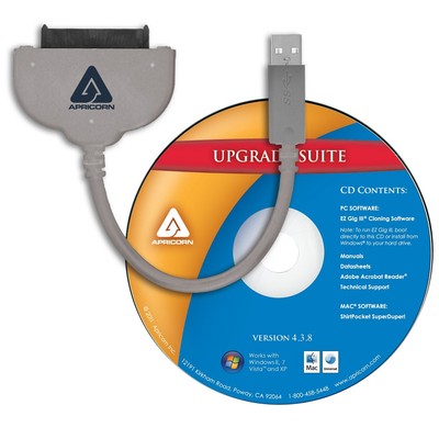SATA Wire Notebook Hard Drive Upgrade Kit with USB 3.0 Connection ASW-USB3-25...