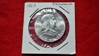 1963 Benjamin Franklin Half Dollar 90% Silver;  Brilliant Uncirculated