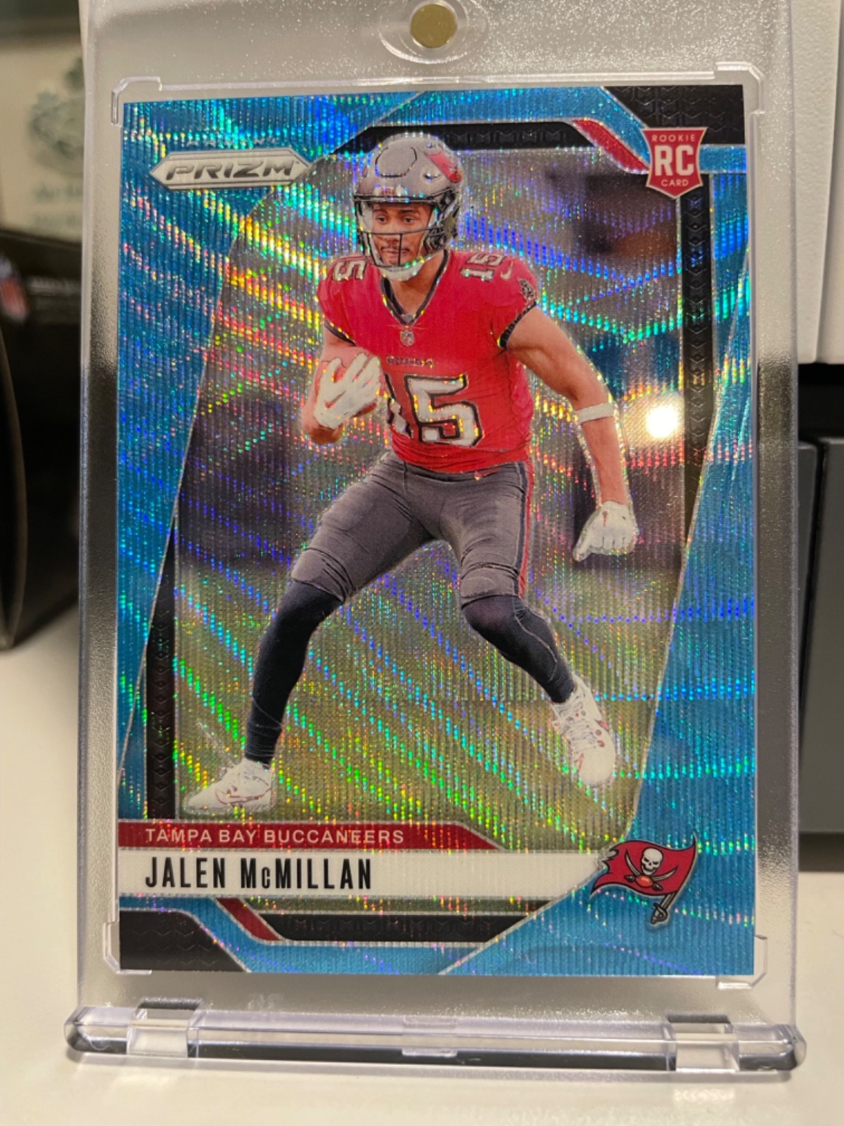 Jalen McMillan 2024 Panini Prizm BLUE WAVE /230 Rookie Card RC #338