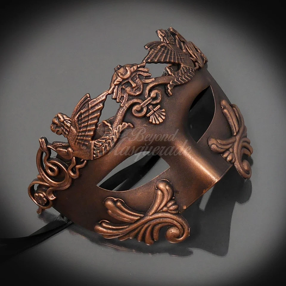 Couples Masquerade Mask, His & Hers Set, Couple Rose Gold M31000, M31131 - Image 4 of 4