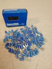 Lot Of 100 Thomas  Betts RB14-8FL Sta-Kon Fork Terminals 18-14 AWG