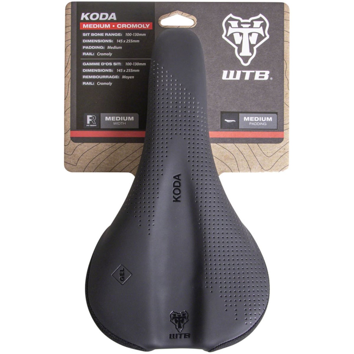 WTB Koda CroMoly Medium Bike Saddle 255 x 145mm - Unisex