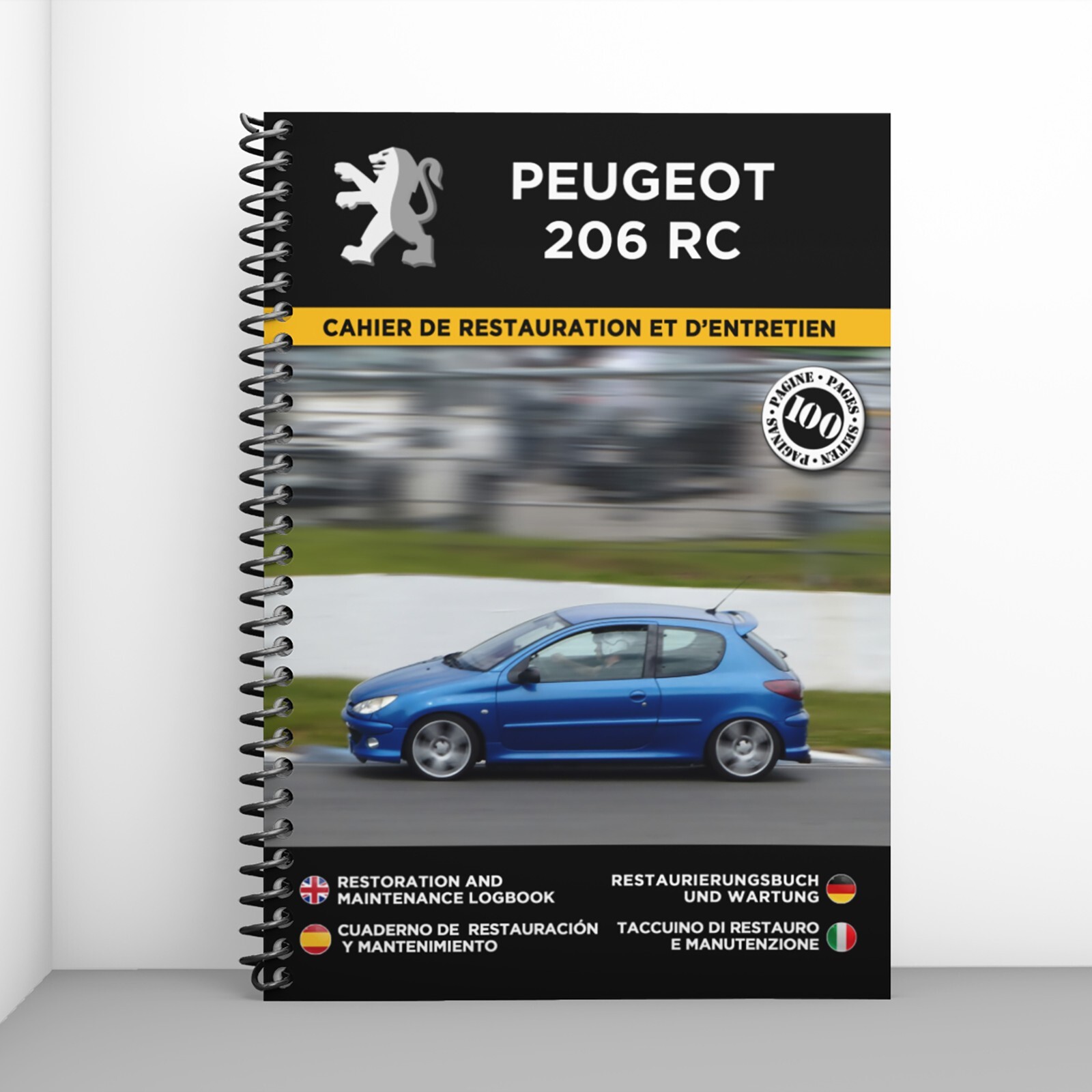 Cahier de Restauration Peugeot 206 RC Carnet d'Entretien Broché de Qualité