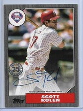 2022 TOPPS 1987 TOPPS SCOTT ROLEN SIGNED AUTO #D59/199 PHILADELPHIA PHILLIES