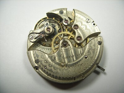 Jaccard E.H.Pocket watch movement and Dial ,echappement a ancre,for repair