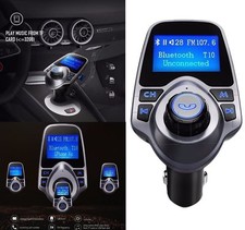 Car Battery Indicator Bluetooth Wireless FM transmitter Modulator for iPhone US