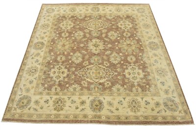 Ziegler Rug 8'3'' x 8'5'' Square Brown Wool Hand-Knotted Oriental Carpet