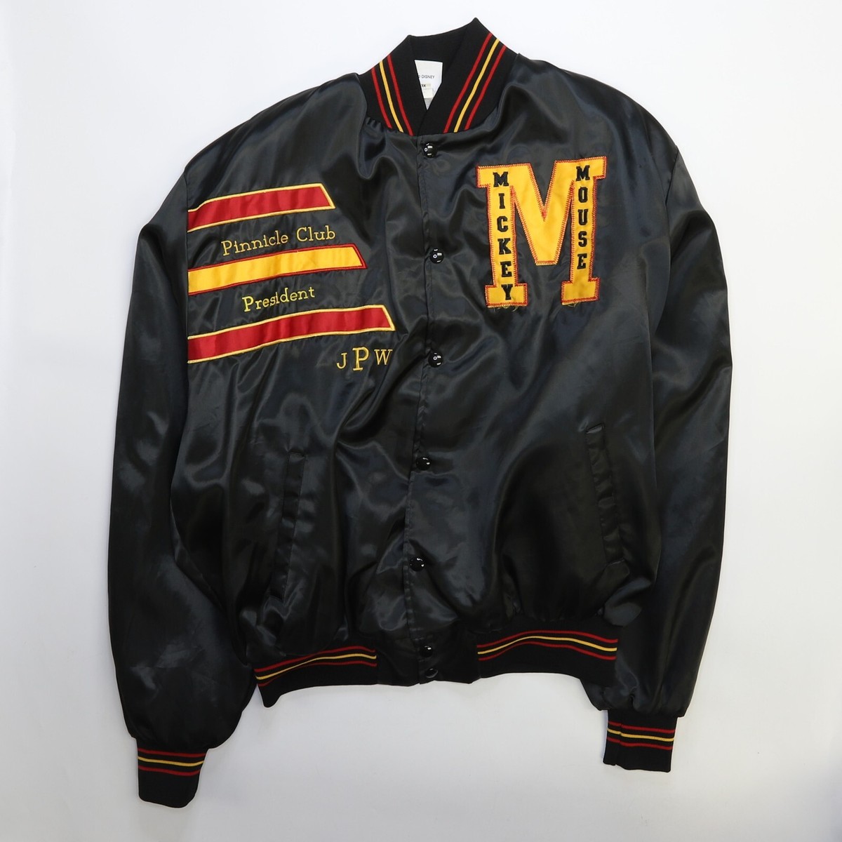 希少STANDARD CALIFORNIA × MICKEY XL Vintage Mickey Mouse Pinnicle Club President Satin Bomber Jacket