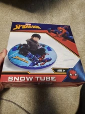 Marvel Spiderman Inflatable Snow Tube 33”diameter 264 lb Weight Limit New In Box