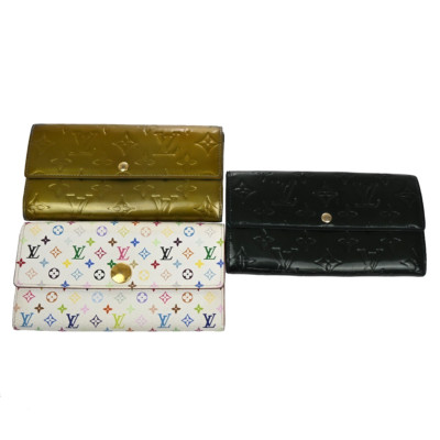 LOUIS VUITTON LV Sarah 3 Set Bifold Wallet Monogram Multi Vernis WE BE 31YH543
