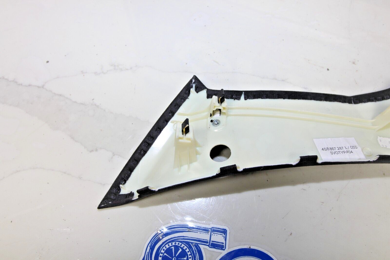 17-21 AUDI R8 V10 PLUS RWS OEM ALCANTARA C PILLAR TRIM PANEL 4S8867287L GENUINE
