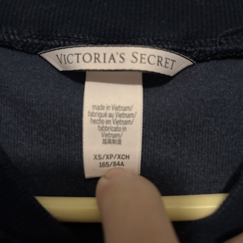 Chaqueta Victoria's Secret Azul Marino Terciopelo con Cremallera Completa Talla XS - Imagen 2 de 7
