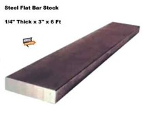 Steel Flat Bar Stock 1/4 x 3 x 6 Feet Rectangular Unpolished 1018 Alloy NEW