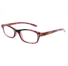Foster Grant Reading Glasses ALLEGRA +2.00 Red/Black Deco #1016893 With Case