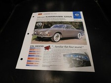 1961-1969 Volkswagen Vw Karmann Ghia Spec Sheet Brochure Photo Poster 62 63 64 1961-1969 Volkswagen Vw Karmann Ghia Spec Sheet Brochure Photo Poster 62 63 64